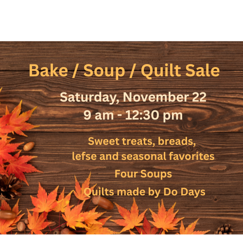 BAKE / SOUP / QUILT SALE Intro Photo